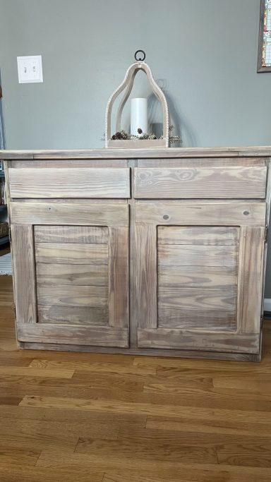 Cozy Styled Home Cabinet After Paint Wash
