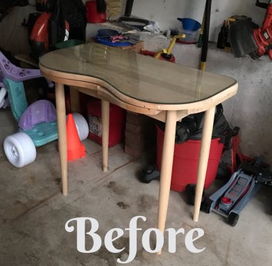Cozy Styled Home Vanity before