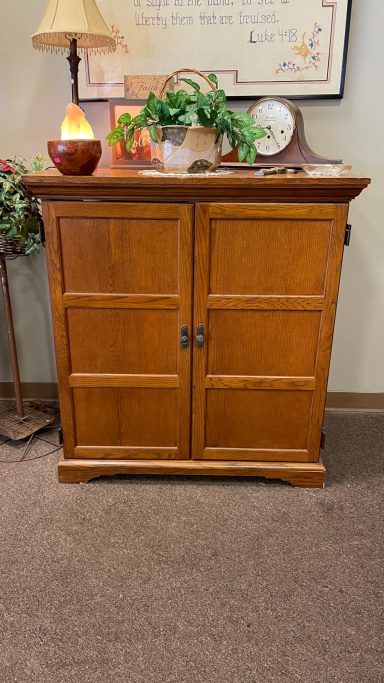 vintage tv cabinet before refinishing